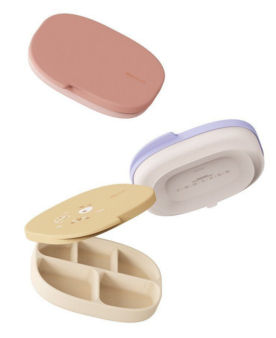 Moyuum - 白金矽膠吸盤5格餐盒