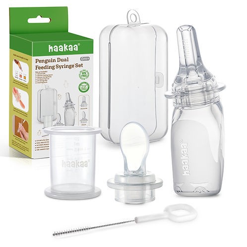 Haakaa | 企鵝雙頭餵食器套裝 - 嬰兒用品/傢俱 - UBaby