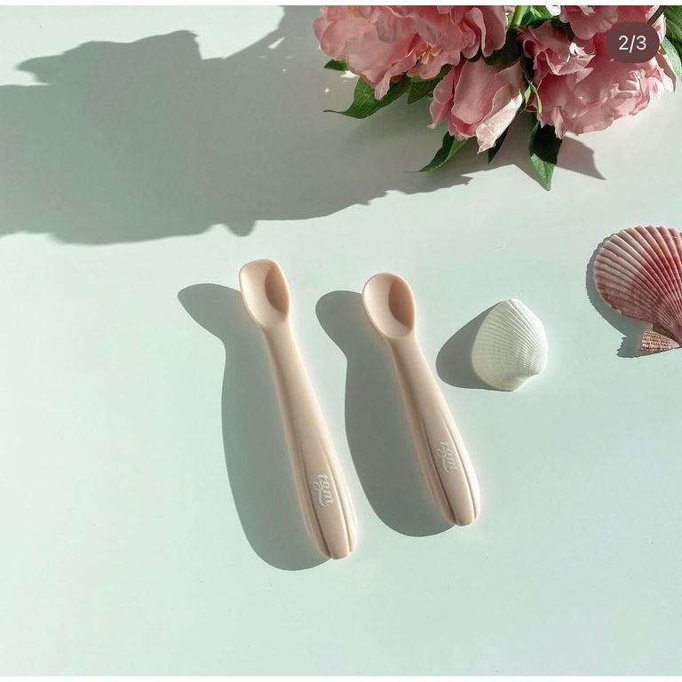 TGM | 1+2貝殼粉彩白金矽膠湯匙2入/盒