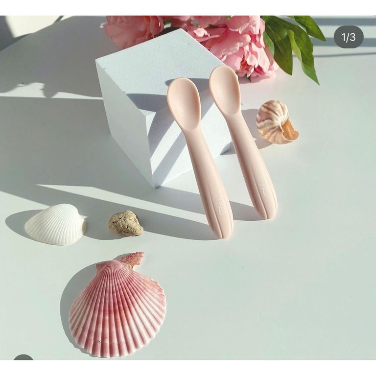 TGM | 1+1貝殼粉彩白金矽膠湯匙2入/盒