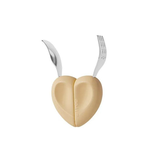 Moyuum | 心心造型不銹鋼嬰兒叉匙套裝