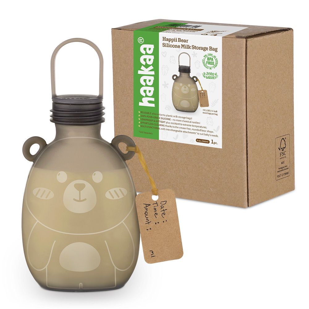 Haakaa | 多功能矽膠可愛小熊飲水袋 170ml - 嬰兒用品/傢俱 - UBaby