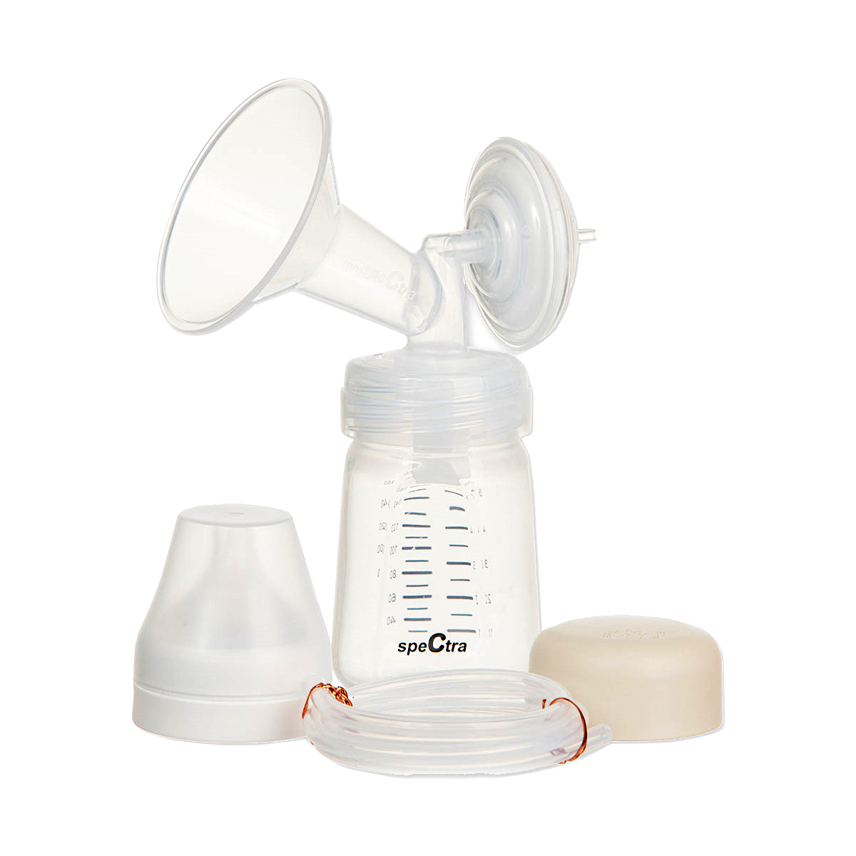 SPECTRA | 闊口吸奶喇叭套裝 連160ml儲奶瓶及S碼仿母乳輕柔矽膠奶咀 (單邊)