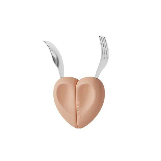 Moyuum | 心心造型不銹鋼嬰兒叉匙套裝